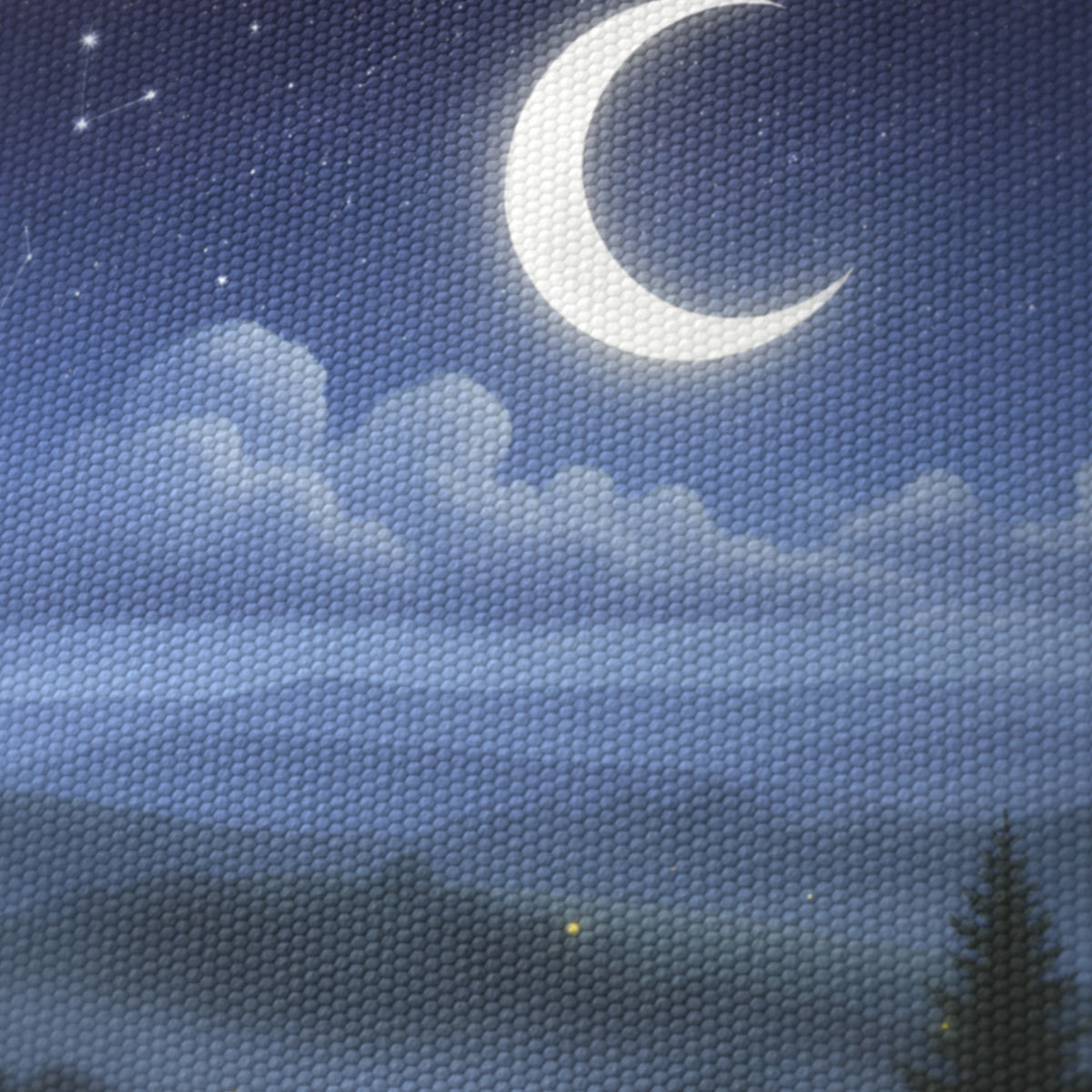 Moonlight Panorama wraparound lampshade - Moonlit Hills - photo 8
