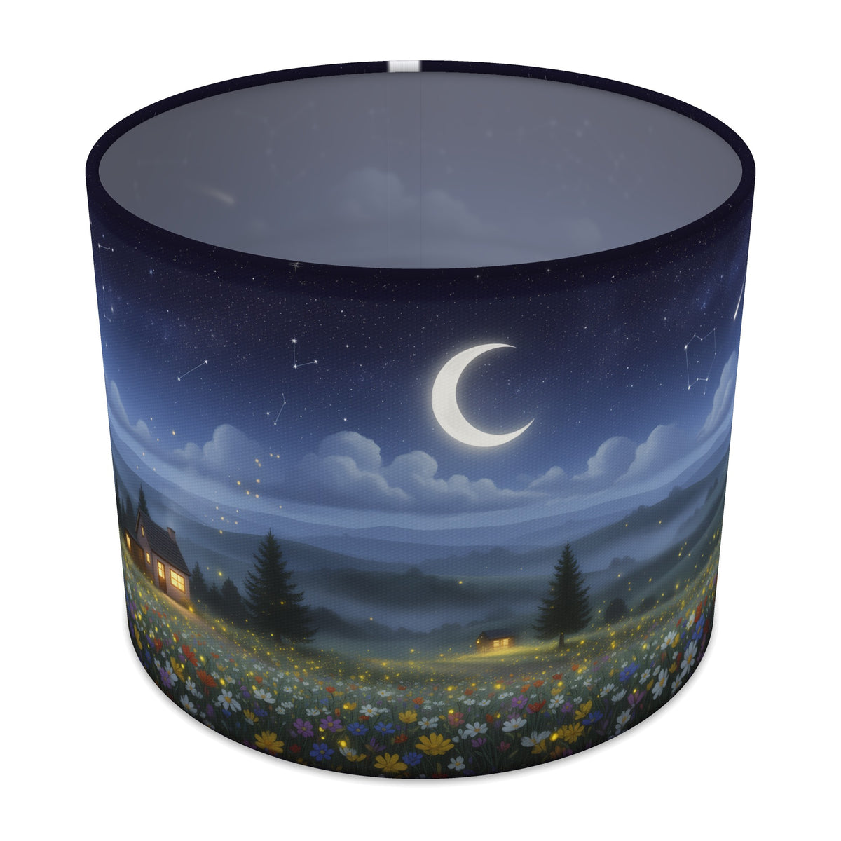 Moonlit Hills Moonlight Panorama lampshade - 25cm x 20cm Table