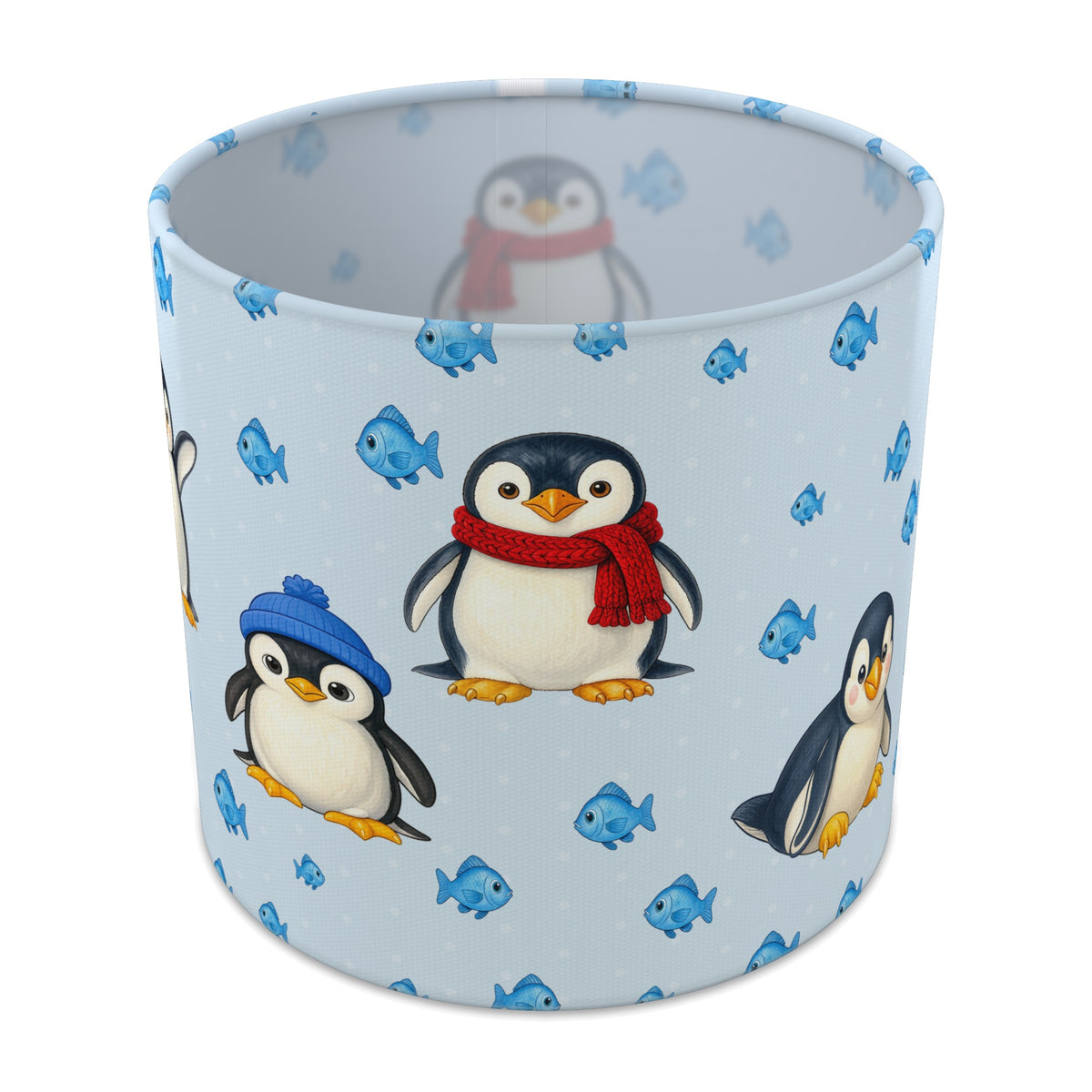 Sky Penguin Party lampshade - 20cm x 18.5cm Table