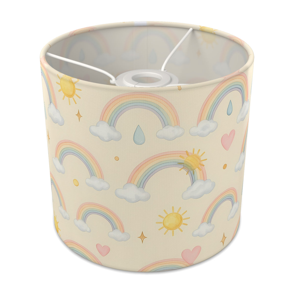 Cream Over The Rainbow lampshade - 20cm x 18.5cm Ceiling - main photo