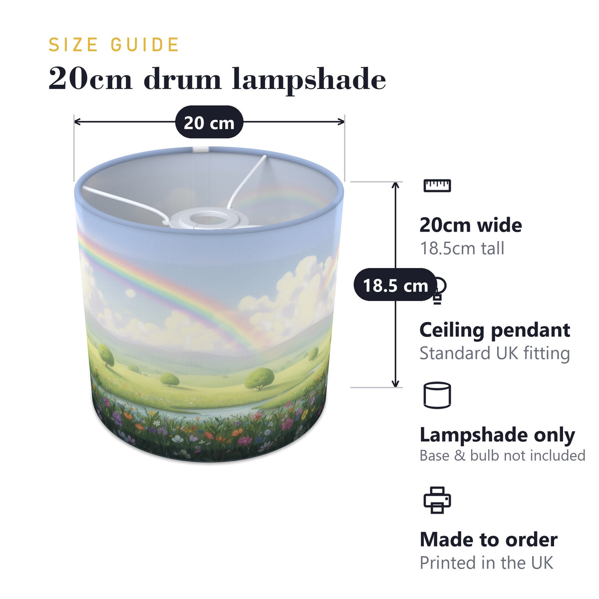 Rainbow Skies wraparound lampshade - Rainbow Valley - photo 7