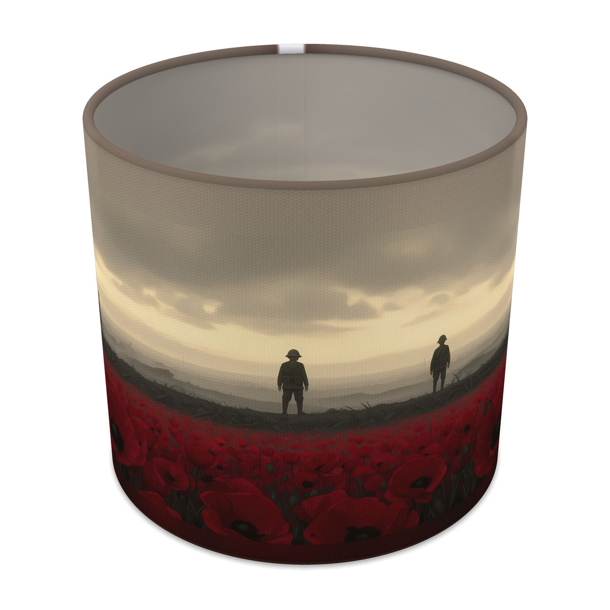 Poppy Field Dawn Lest We Forget lampshade - 20cm x 18.5cm Table