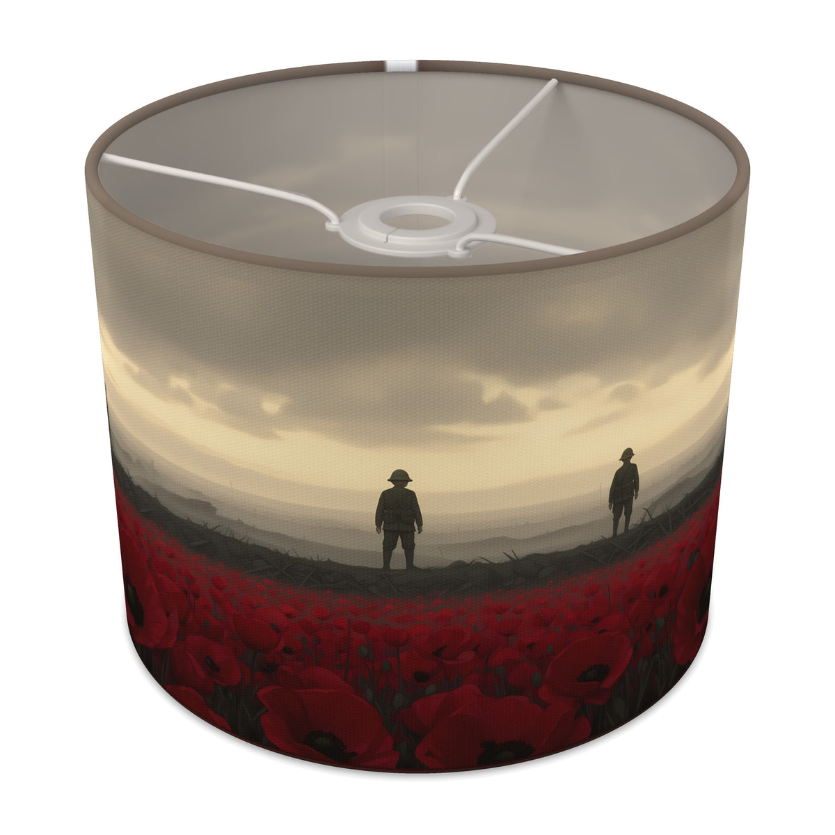 Poppy Field Dawn Lest We Forget lampshade - 25cm x 20cm Ceiling