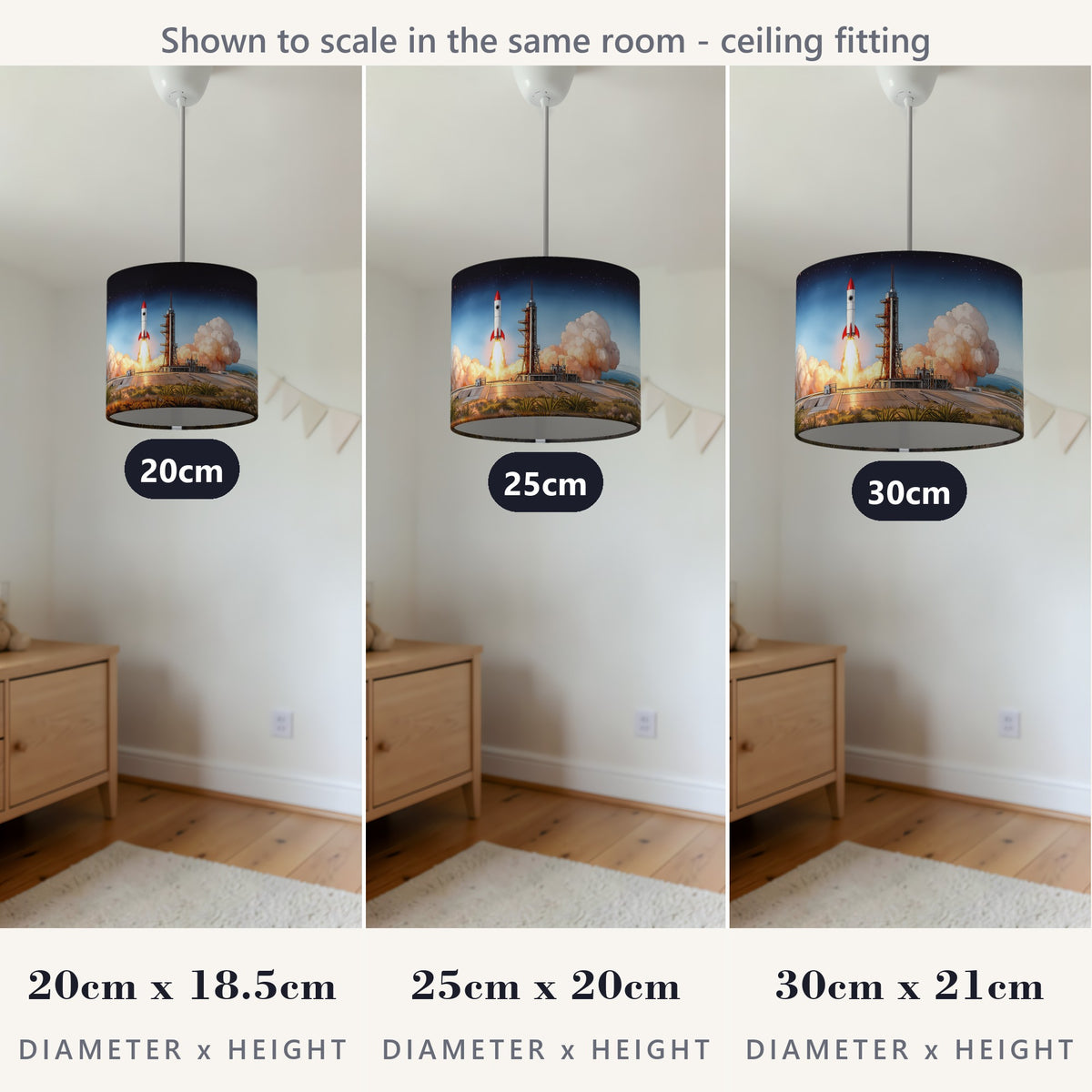 Rocket Launch wraparound lampshade - Launch Pad - photo 6