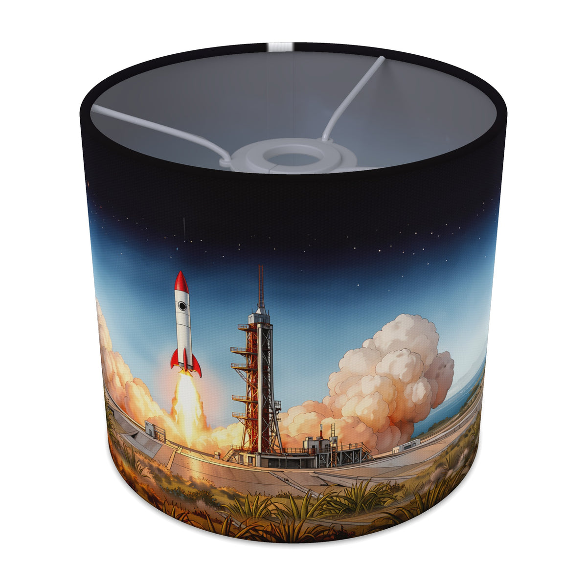 Rocket Launch wraparound lampshade - Launch Pad - main photo
