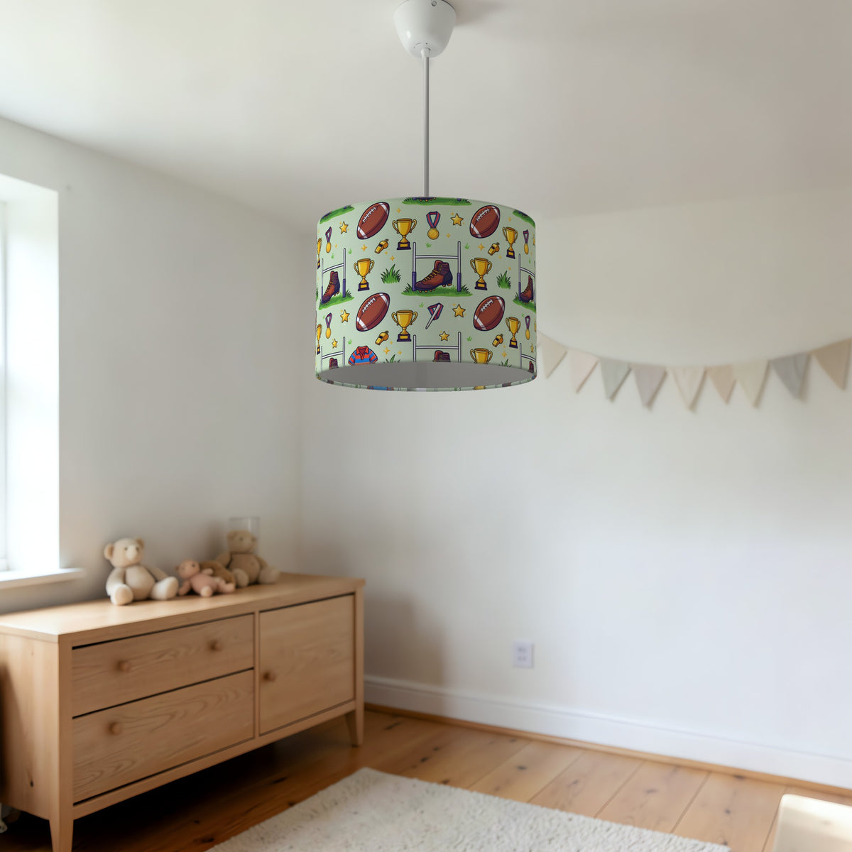 Grass Rugby Kids lampshade - 20cm x 18.5cm Ceiling - photo 3
