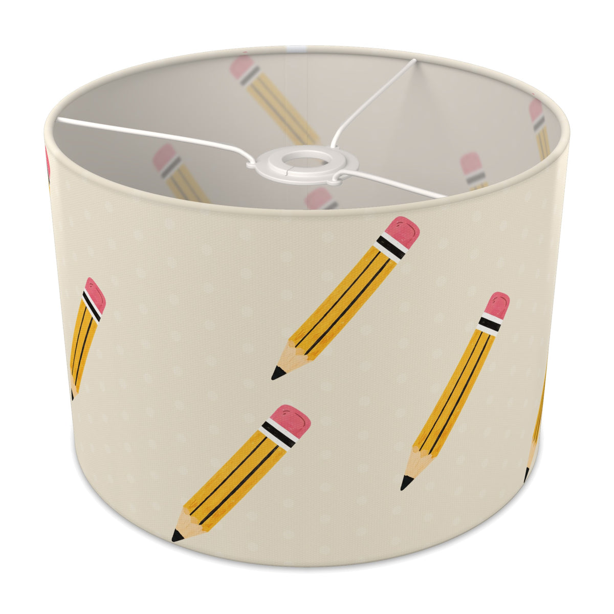 Cream School lampshade - 30cm x 21cm Ceiling
