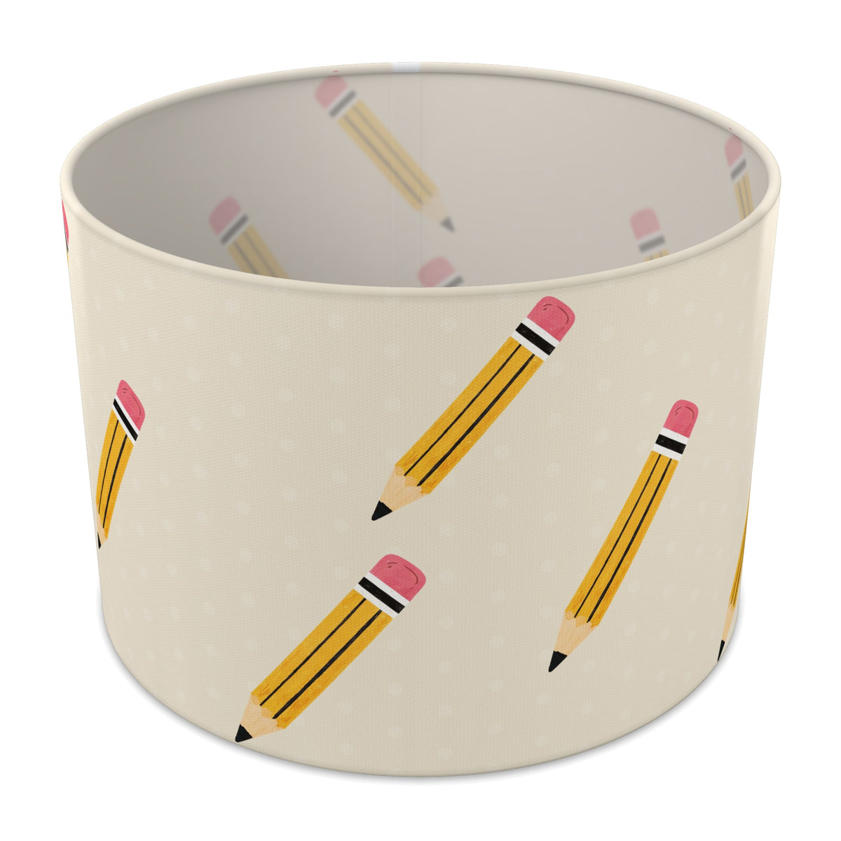 Cream School lampshade - 30cm x 21cm Table