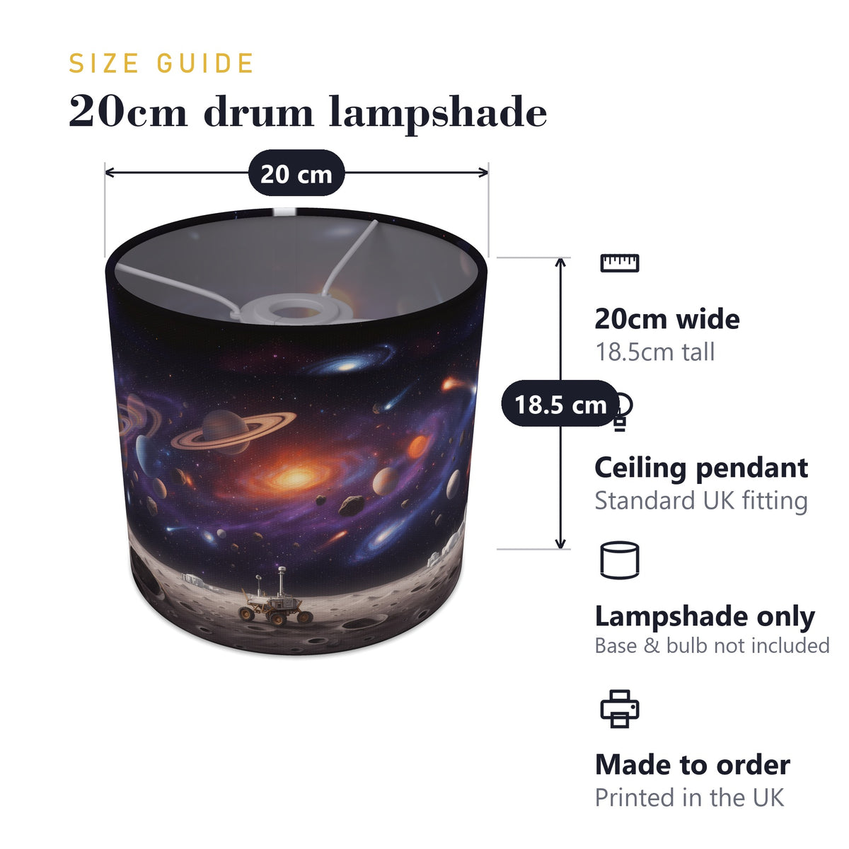 Space Adventure wraparound lampshade - Planet Hop - photo 7