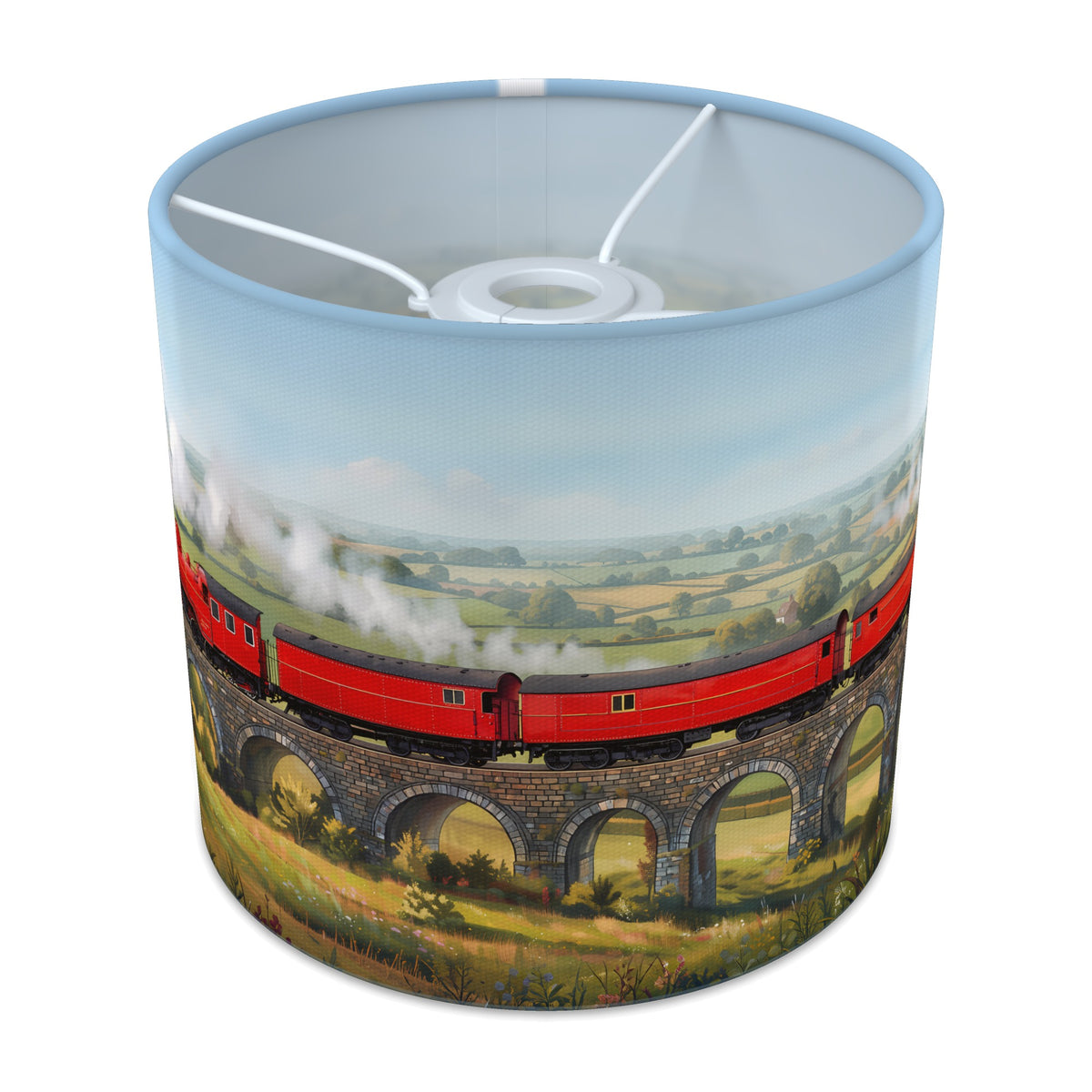Steam Train Journey wraparound lampshade - Valley Railway - main photo
