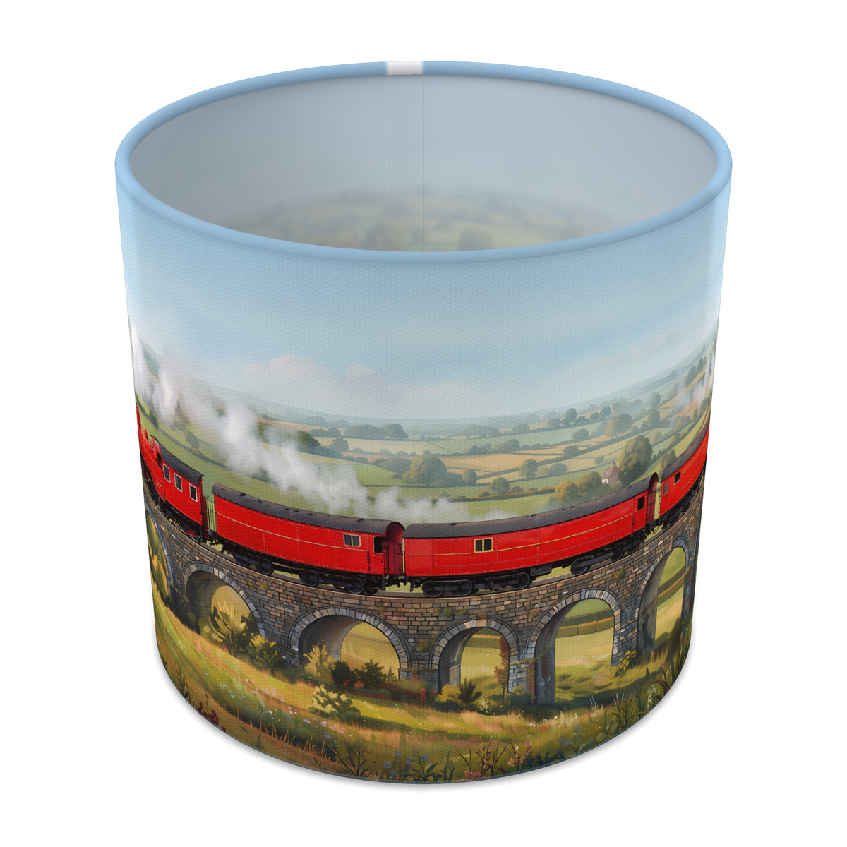 Valley Railway Steam Train Journey lampshade - 20cm x 18.5cm Table