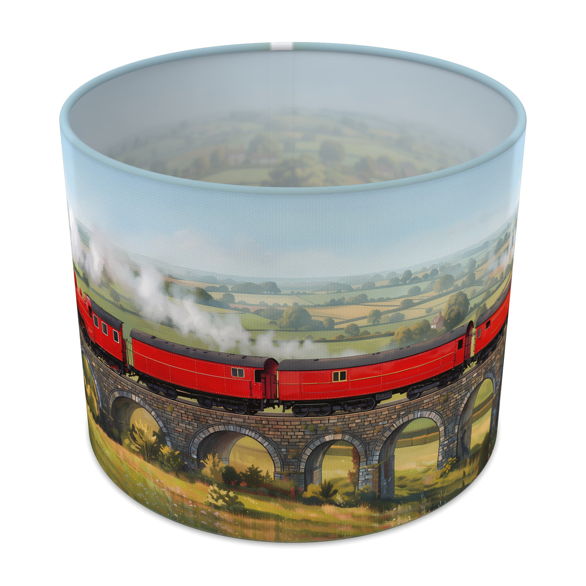 Valley Railway Steam Train Journey lampshade - 25cm x 20cm Table