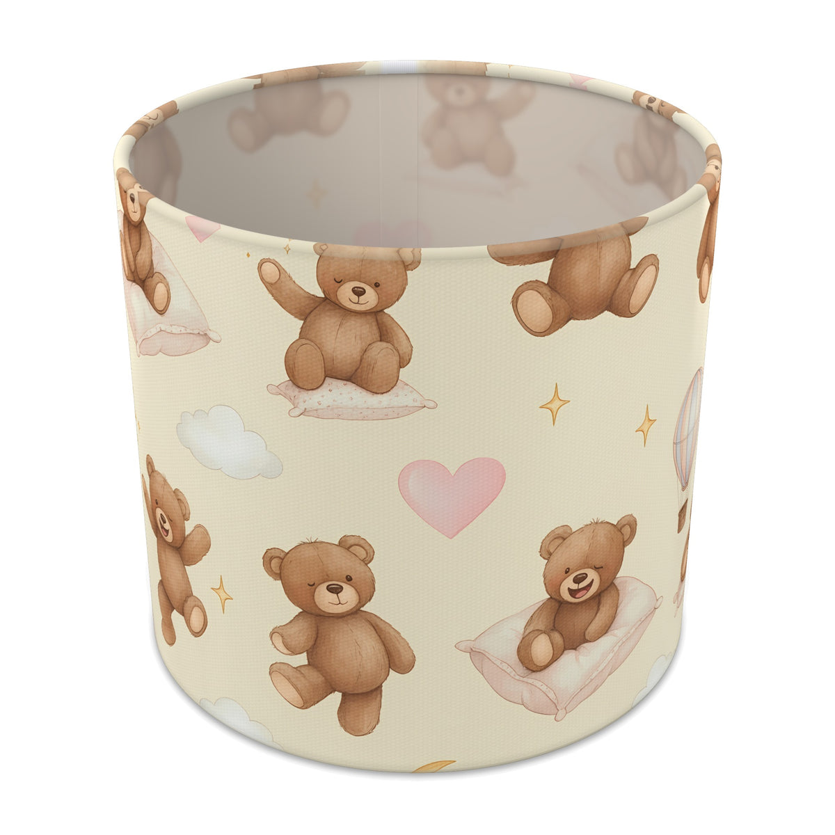 Cream Bear Hugs lampshade - 20cm x 18.5cm Table