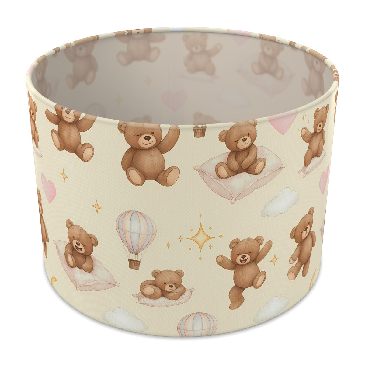 Cream Bear Hugs lampshade - 30cm x 21cm Table