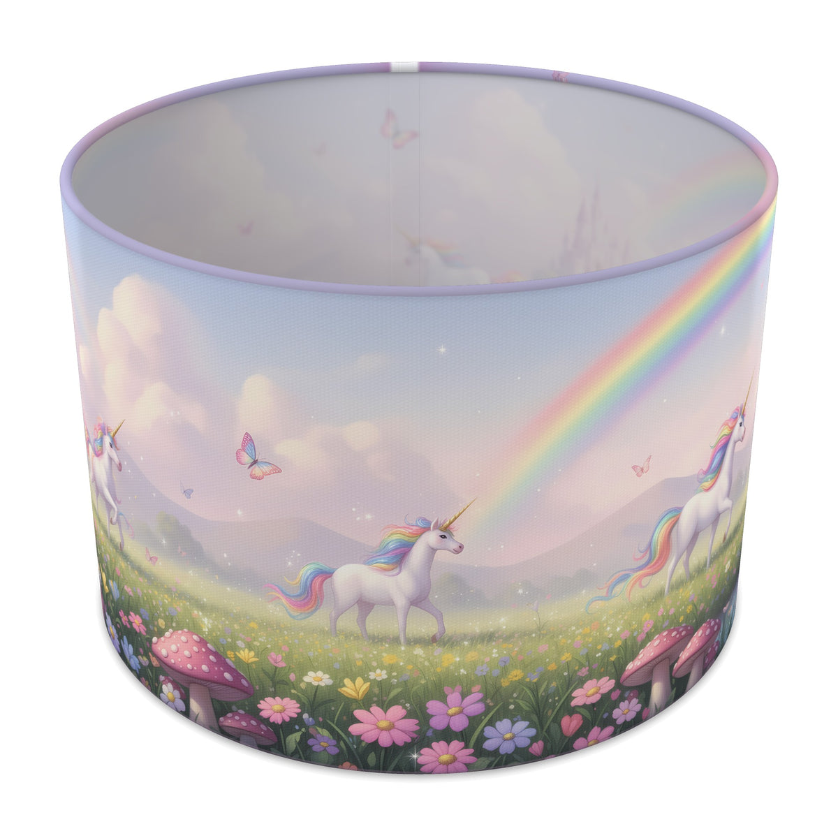 Rainbow Meadow Unicorn Land lampshade - 30cm x 21cm Table