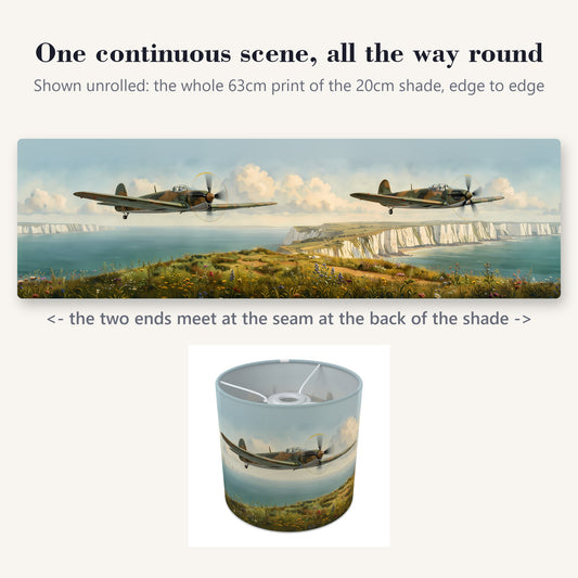 Spitfire Skies wraparound lampshade - Over the Cliffs - photo 2