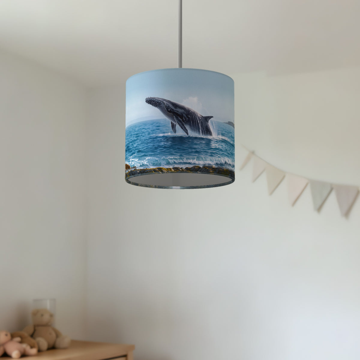 Whale Ocean wraparound lampshade - Whale Spout - photo 4