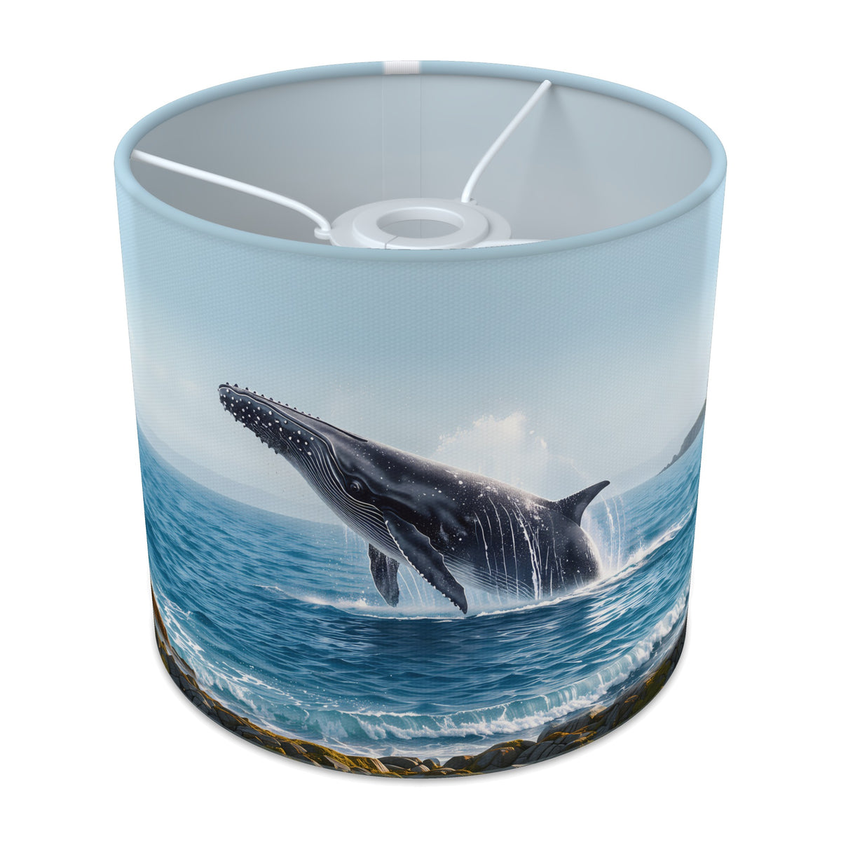 Whale Ocean wraparound lampshade - Whale Spout - main photo