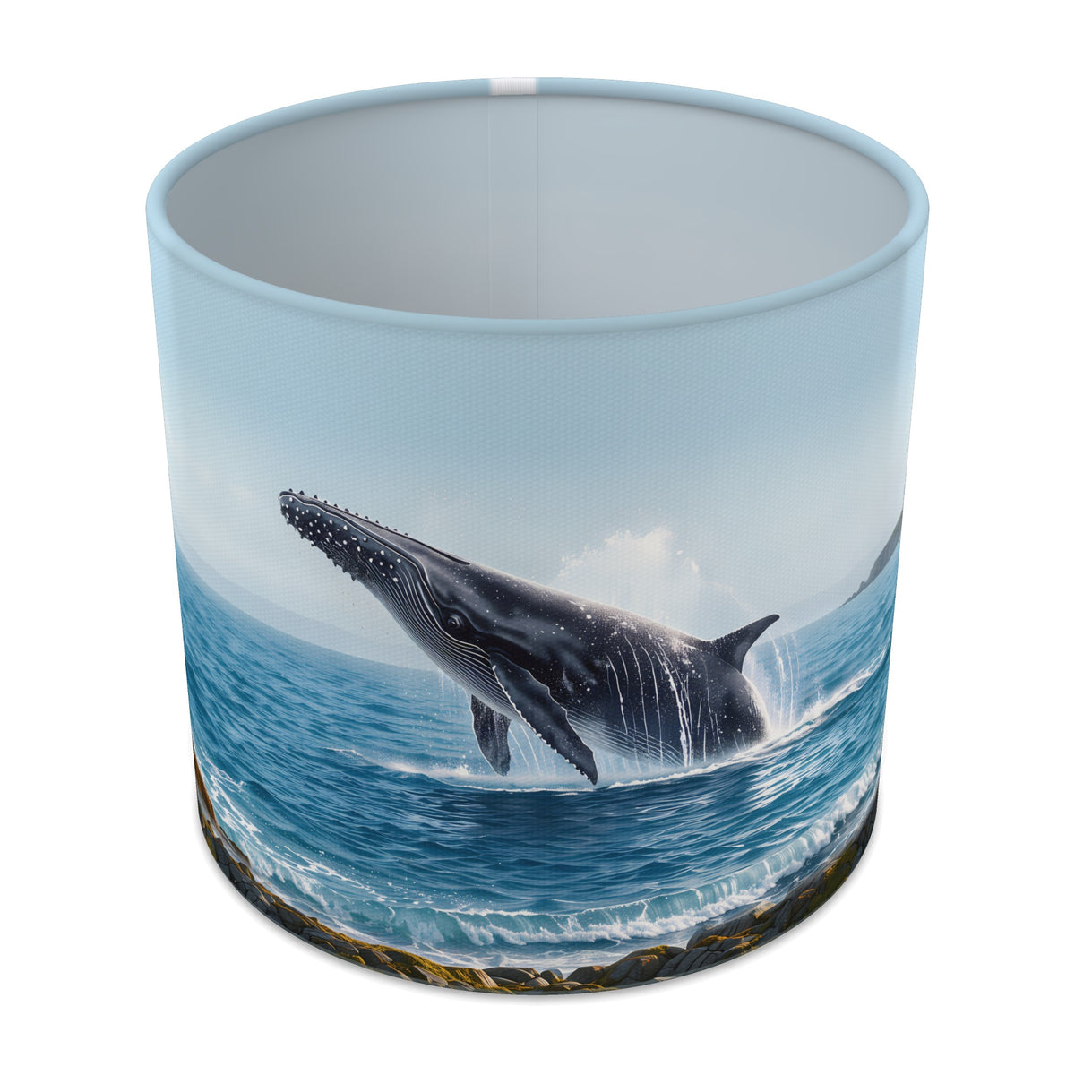Whale Spout Whale Ocean lampshade - 20cm x 18.5cm Table