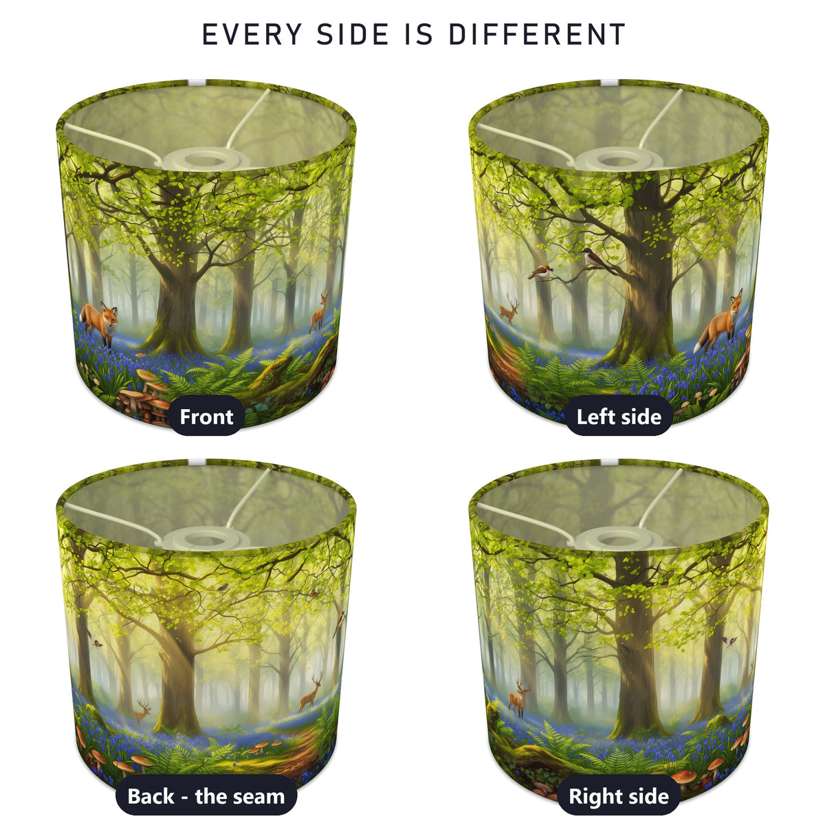 Woodland Walk wraparound lampshade - Spring Woods - photo 3