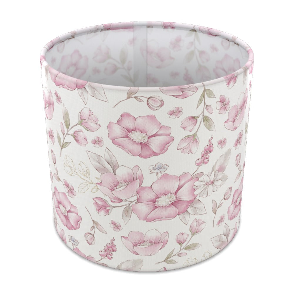 Pink Floral Design lampshade - 20cm Table
