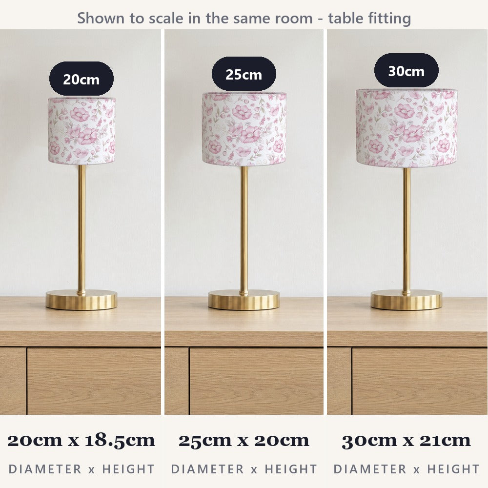 Pink Floral Design lampshade