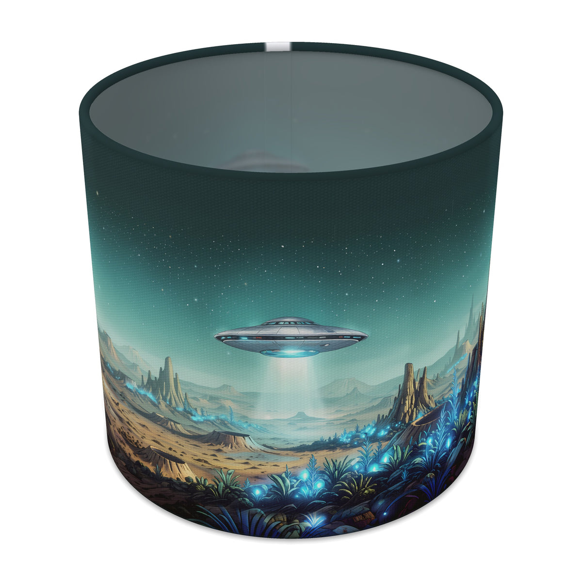 Flying Saucers Alien Planet lampshade - 20cm x 18.5cm Table