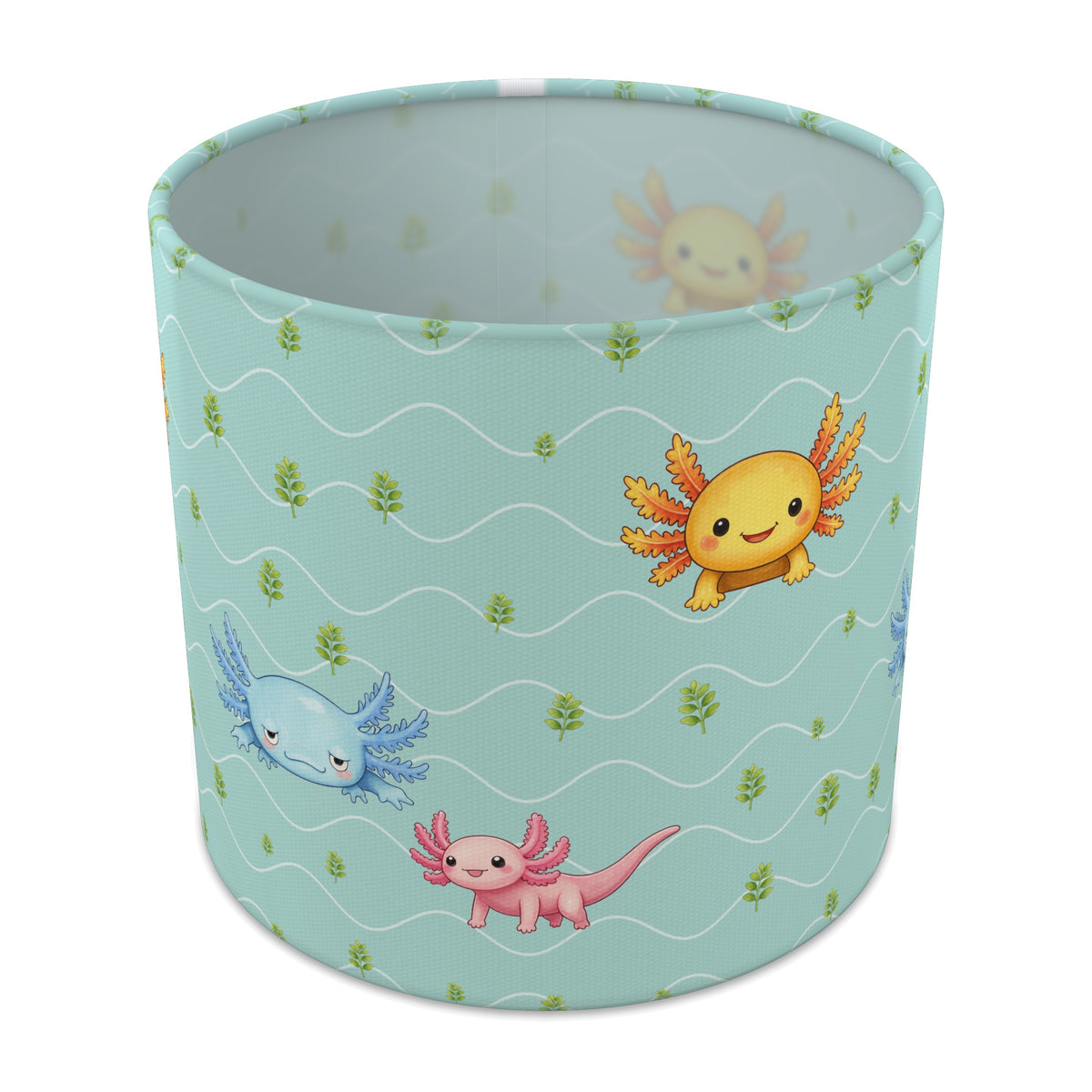Teal Axolotl Lagoon lampshade - 20cm x 18.5cm Table