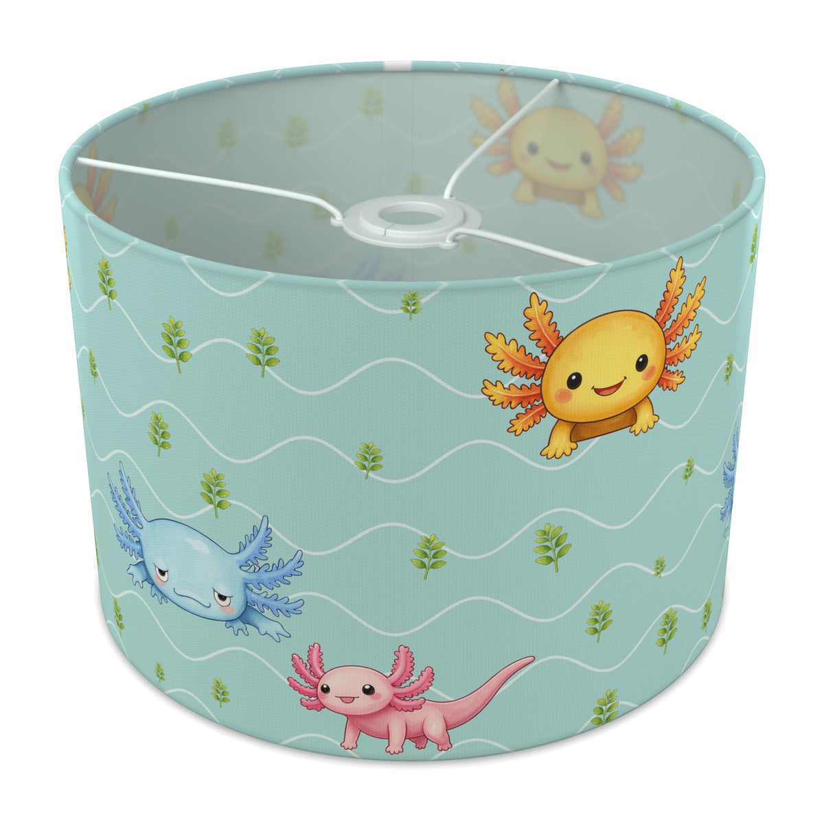 Teal Axolotl Lagoon lampshade - 30cm x 21cm Ceiling