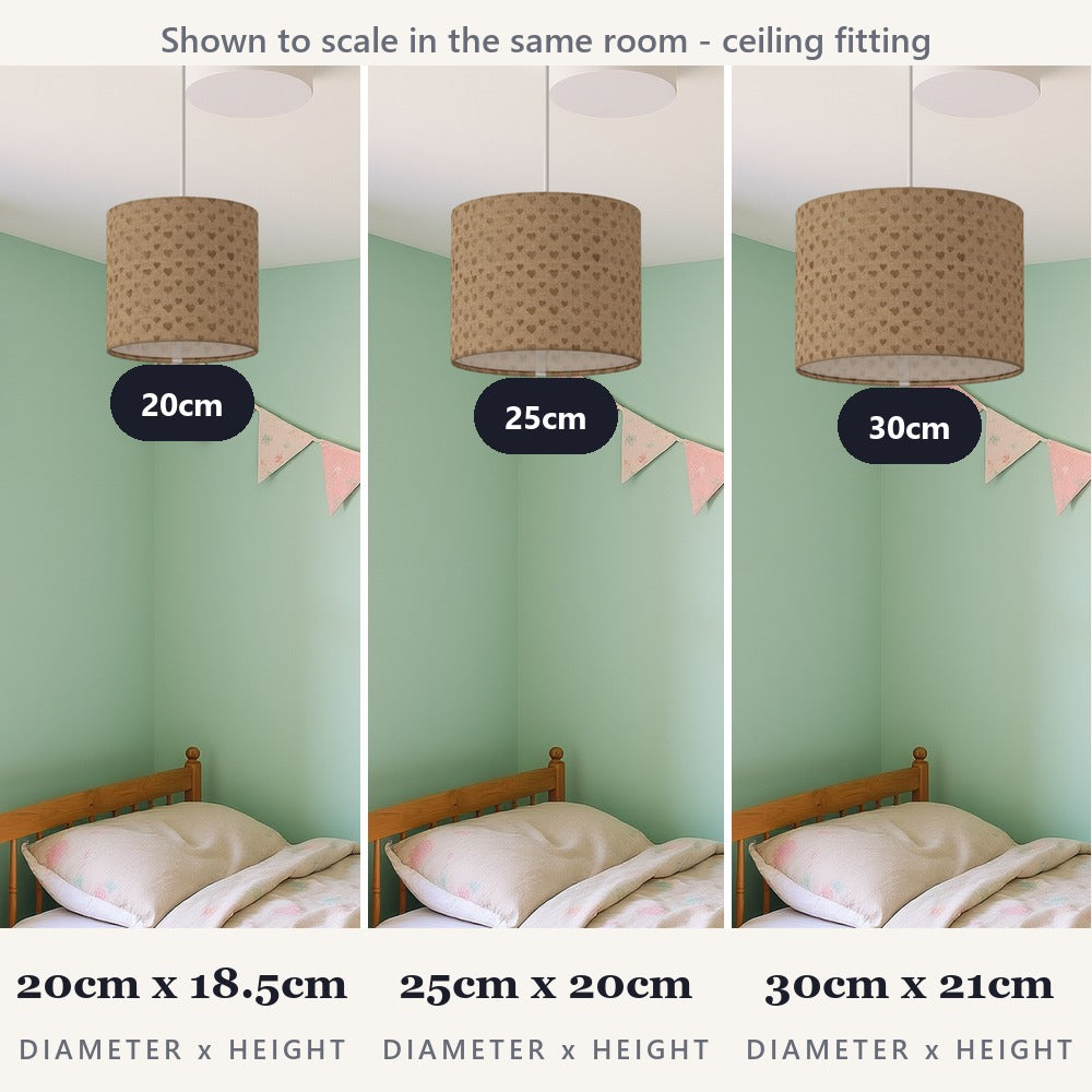 Burlap Heart Pattern Vintage lampshade