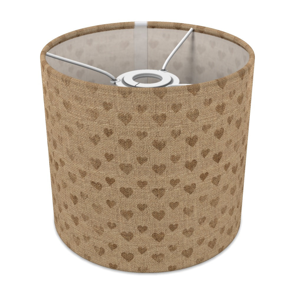 Burlap Heart Pattern Vintage lampshade - 20cm Ceiling