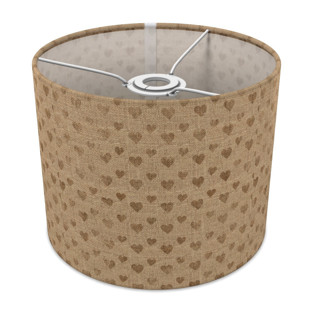 Burlap Heart Pattern Vintage lampshade - 25cm Ceiling