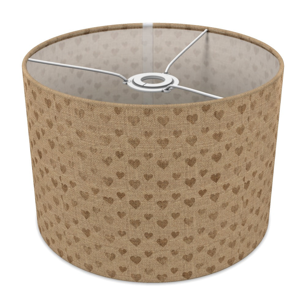 Burlap Heart Pattern Vintage lampshade - 30cm Ceiling