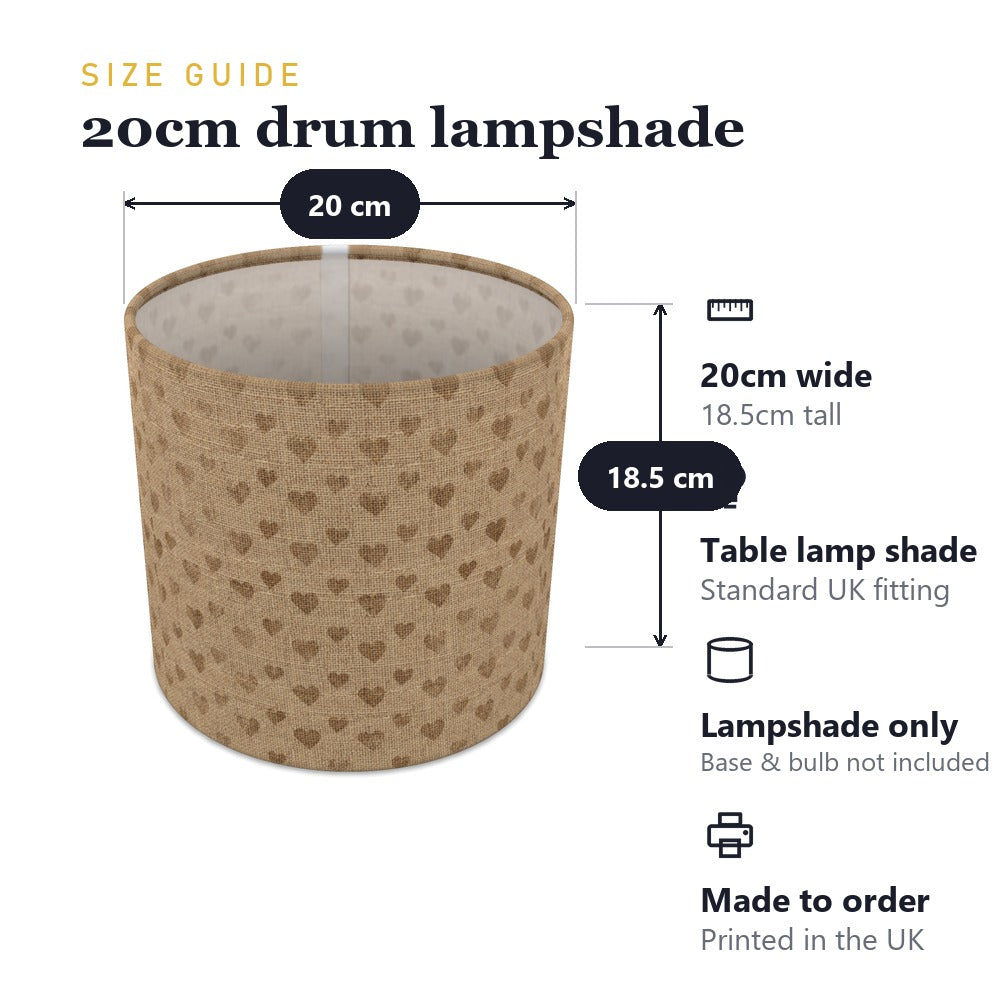 Burlap Heart Pattern Vintage lampshade