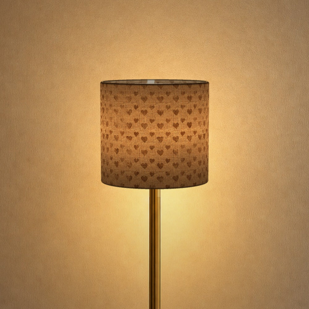 Burlap Heart Pattern Vintage lampshade