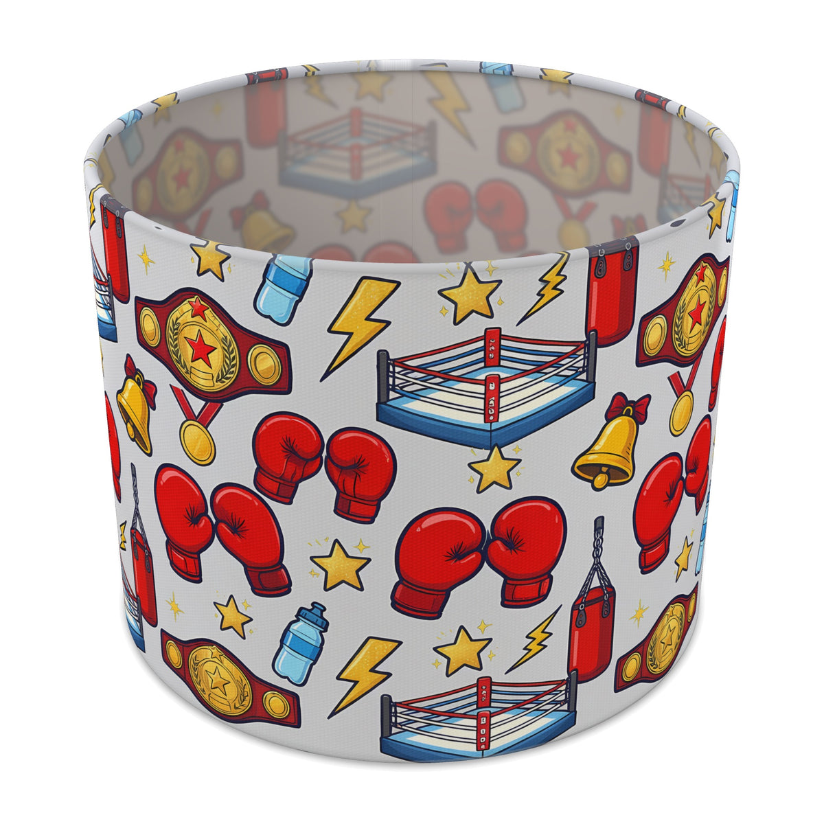 Grey Little Champ lampshade - 25cm x 20cm Table