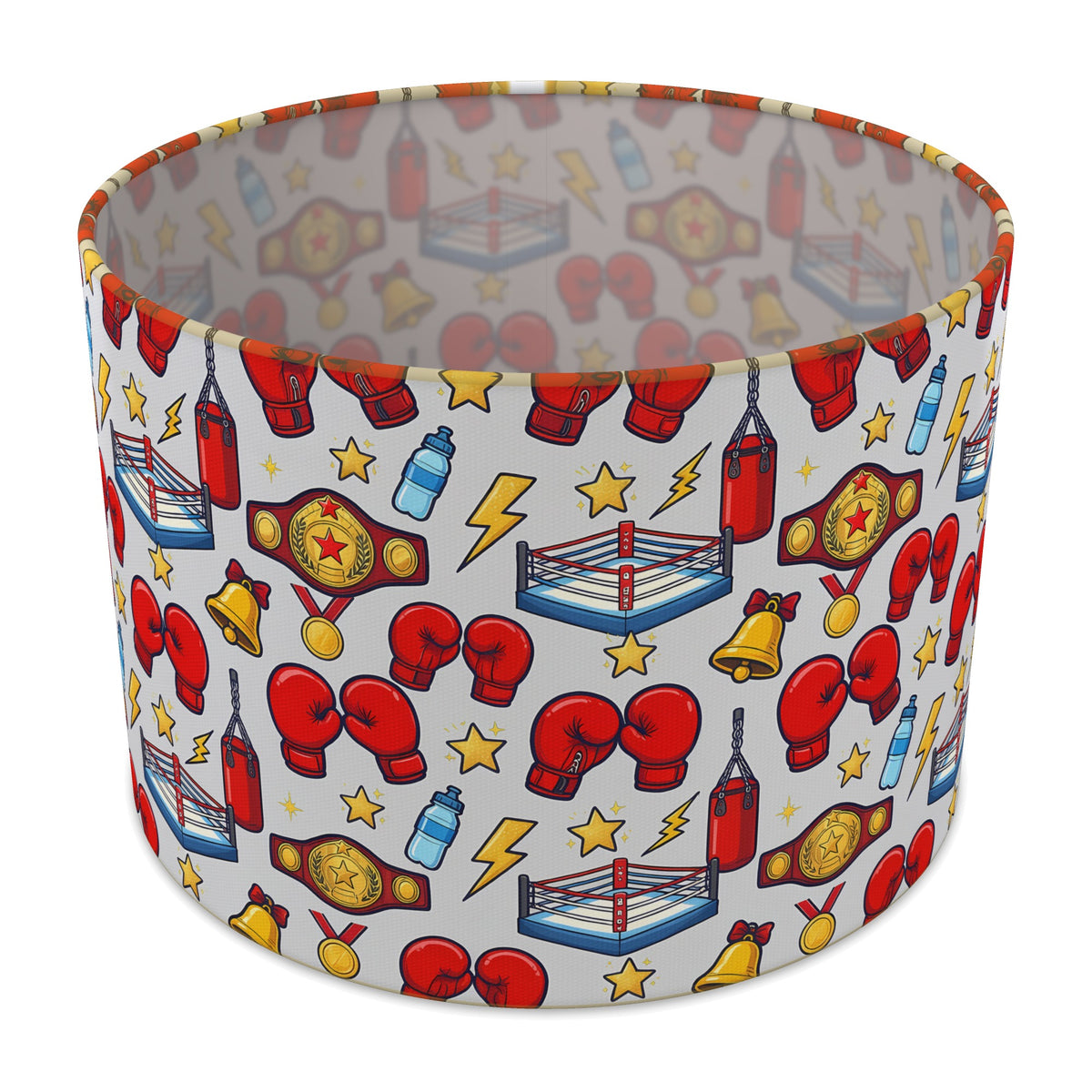 Grey Little Champ lampshade - 30cm x 21cm Table