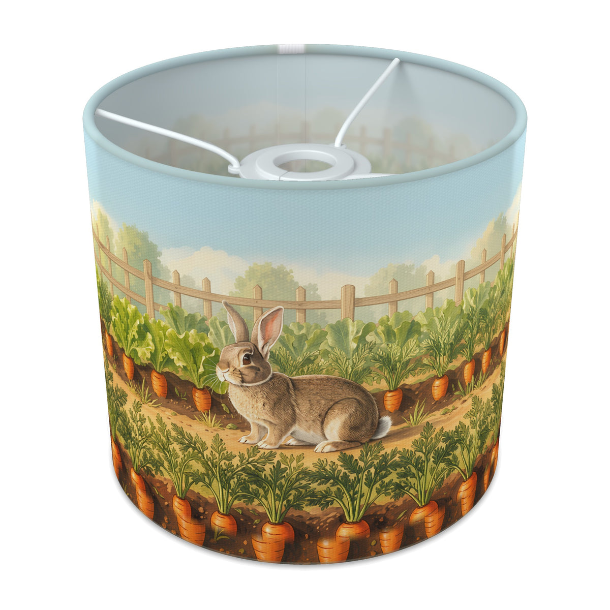Bunny Meadow wraparound lampshade - Carrot Garden