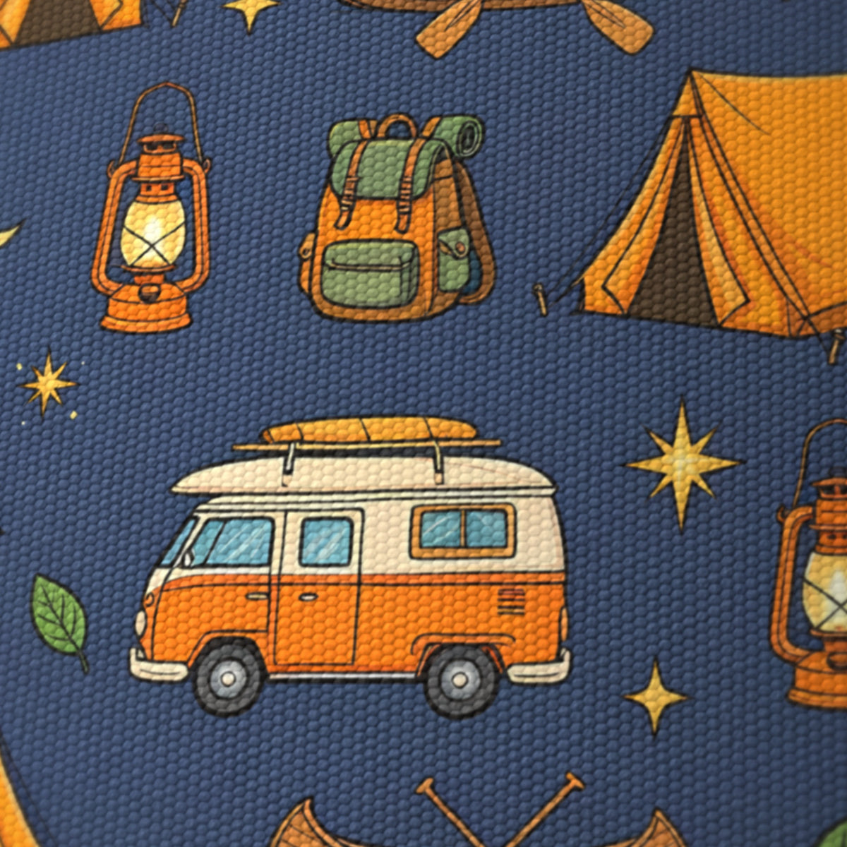 Navy Happy Campers lampshade - 20cm x 18.5cm Ceiling - photo 6