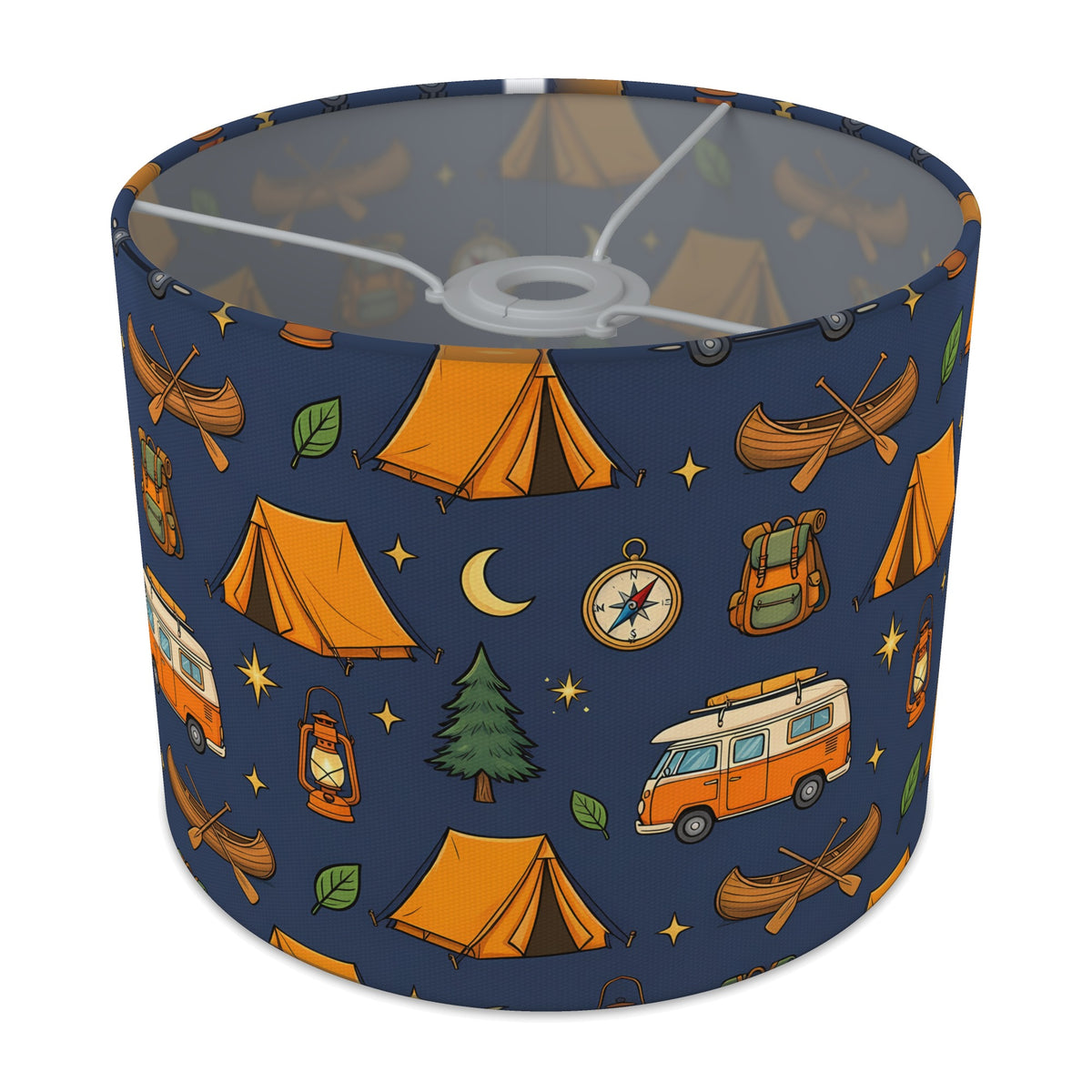 Navy Happy Campers lampshade - 25cm x 20cm Ceiling
