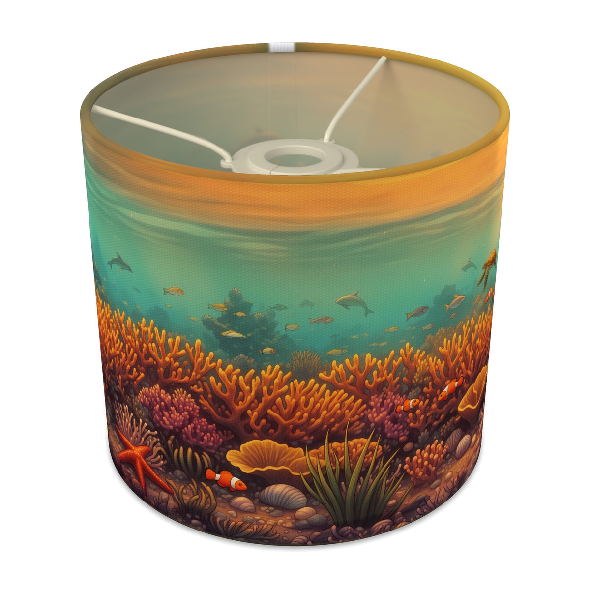 Coral Reef wraparound lampshade - Golden Reef