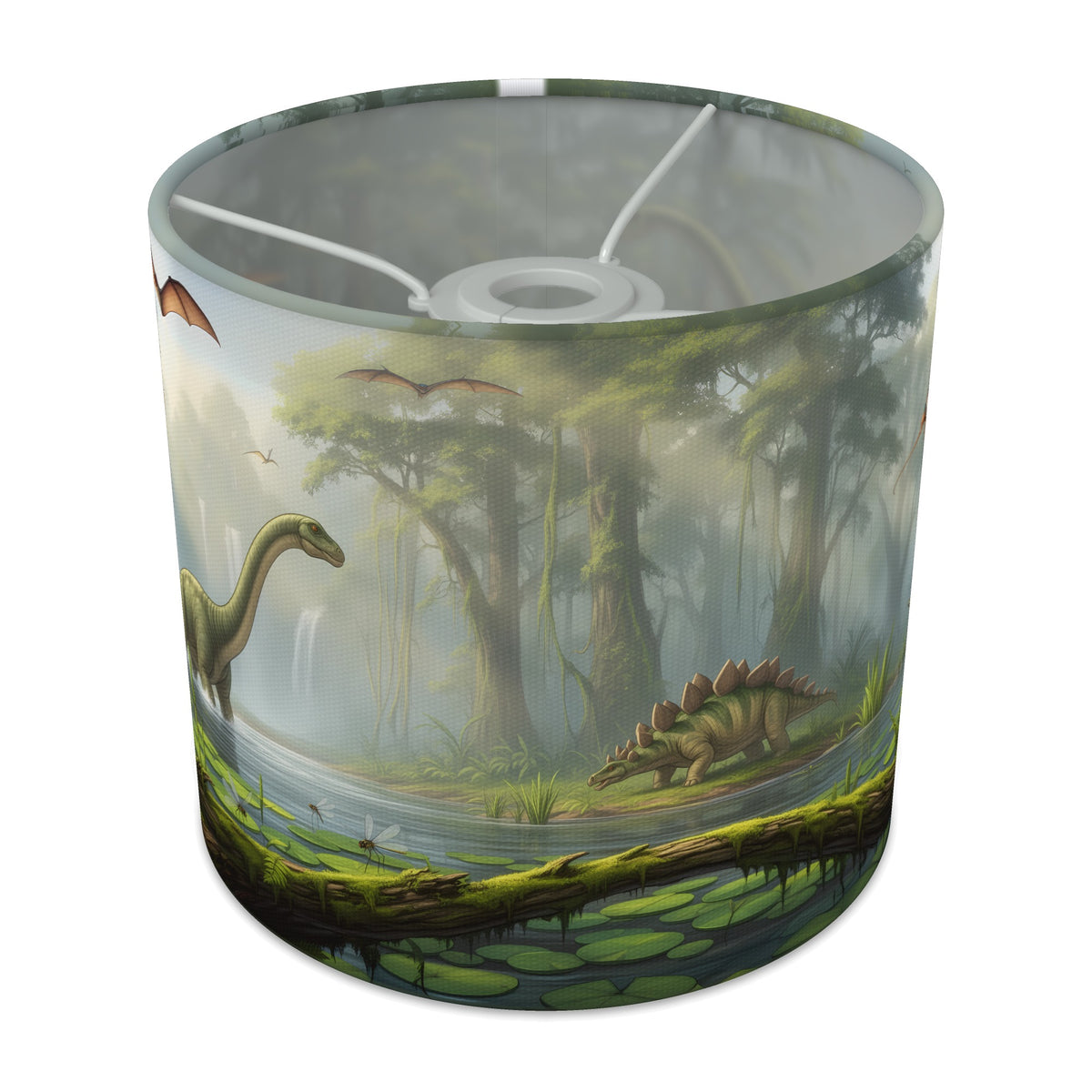 Dinosaur World wraparound lampshade - Jurassic Swamp