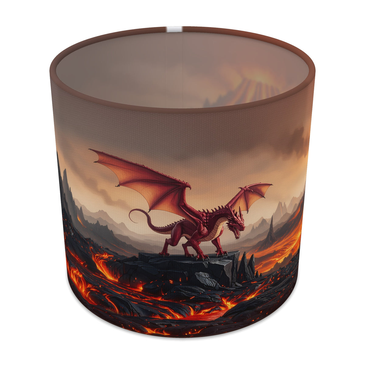 Volcano Valley Dragon Mountains lampshade - 20cm x 18.5cm Table