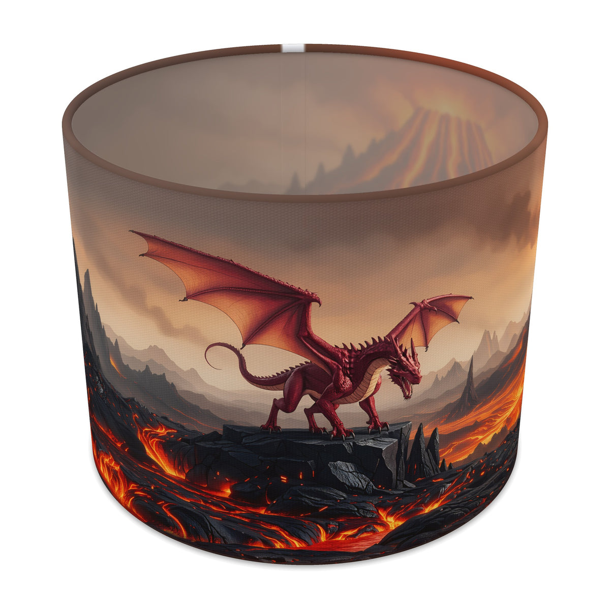 Volcano Valley Dragon Mountains lampshade - 25cm x 20cm Table