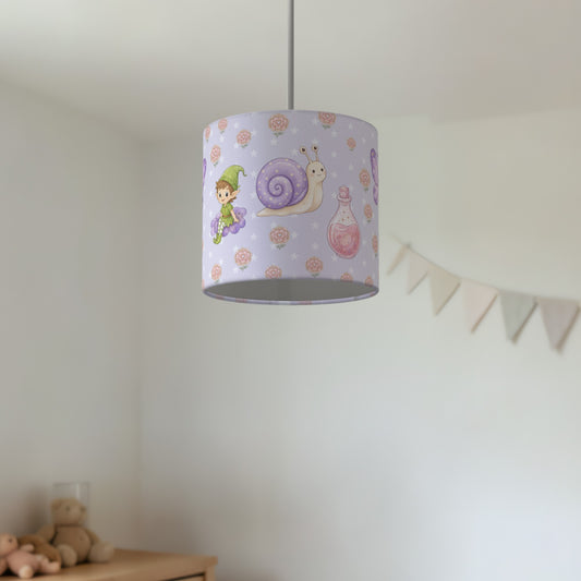 Lilac Fairy Garden lampshade - 20cm x 18.5cm Ceiling - photo 2