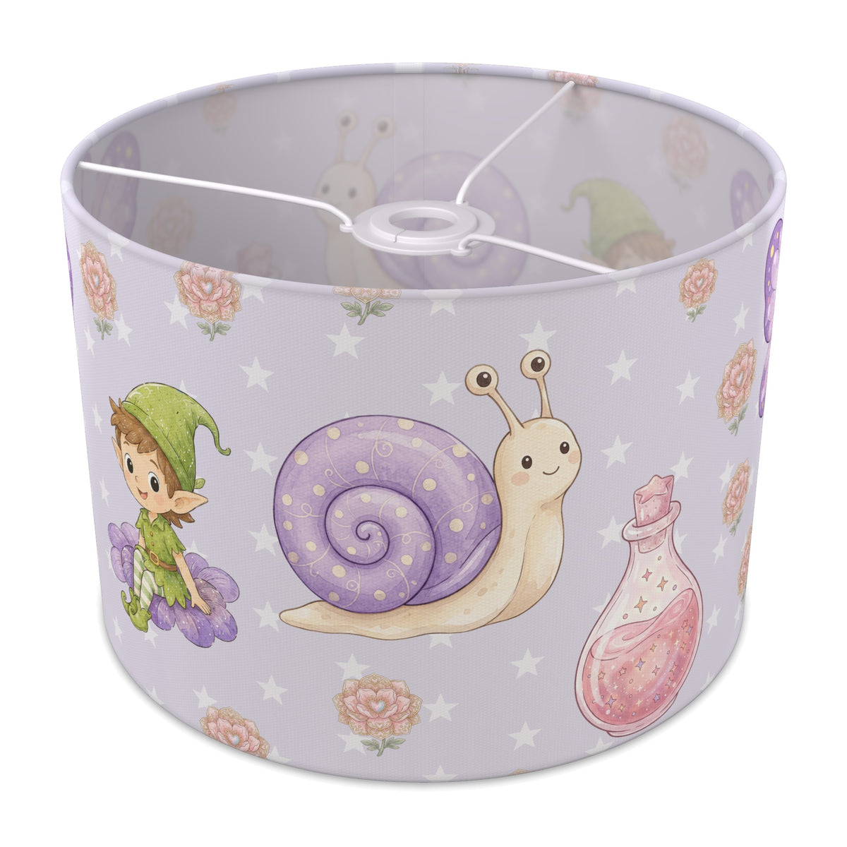 Lilac Fairy Garden lampshade - 30cm x 21cm Ceiling