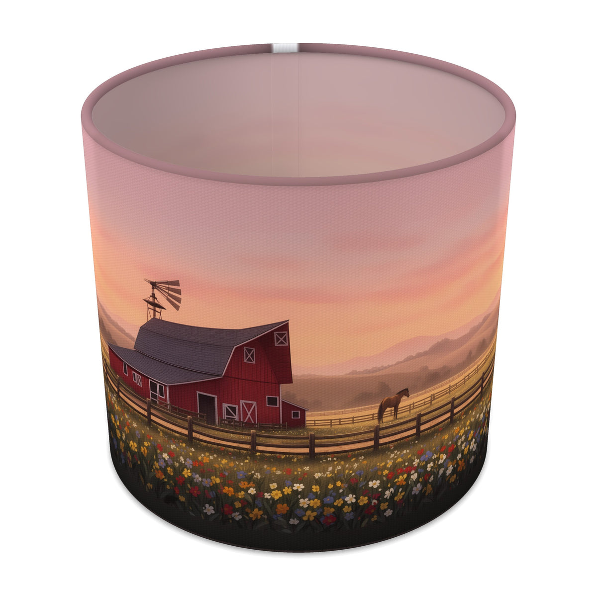 Farm Sunset Farmland Panorama lampshade - 20cm x 18.5cm Table