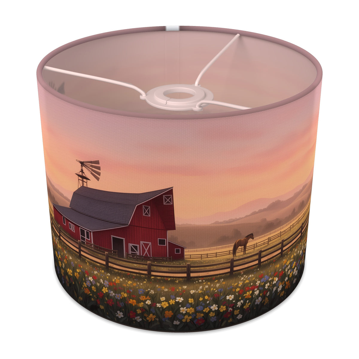 Farm Sunset Farmland Panorama lampshade - 25cm x 20cm Ceiling