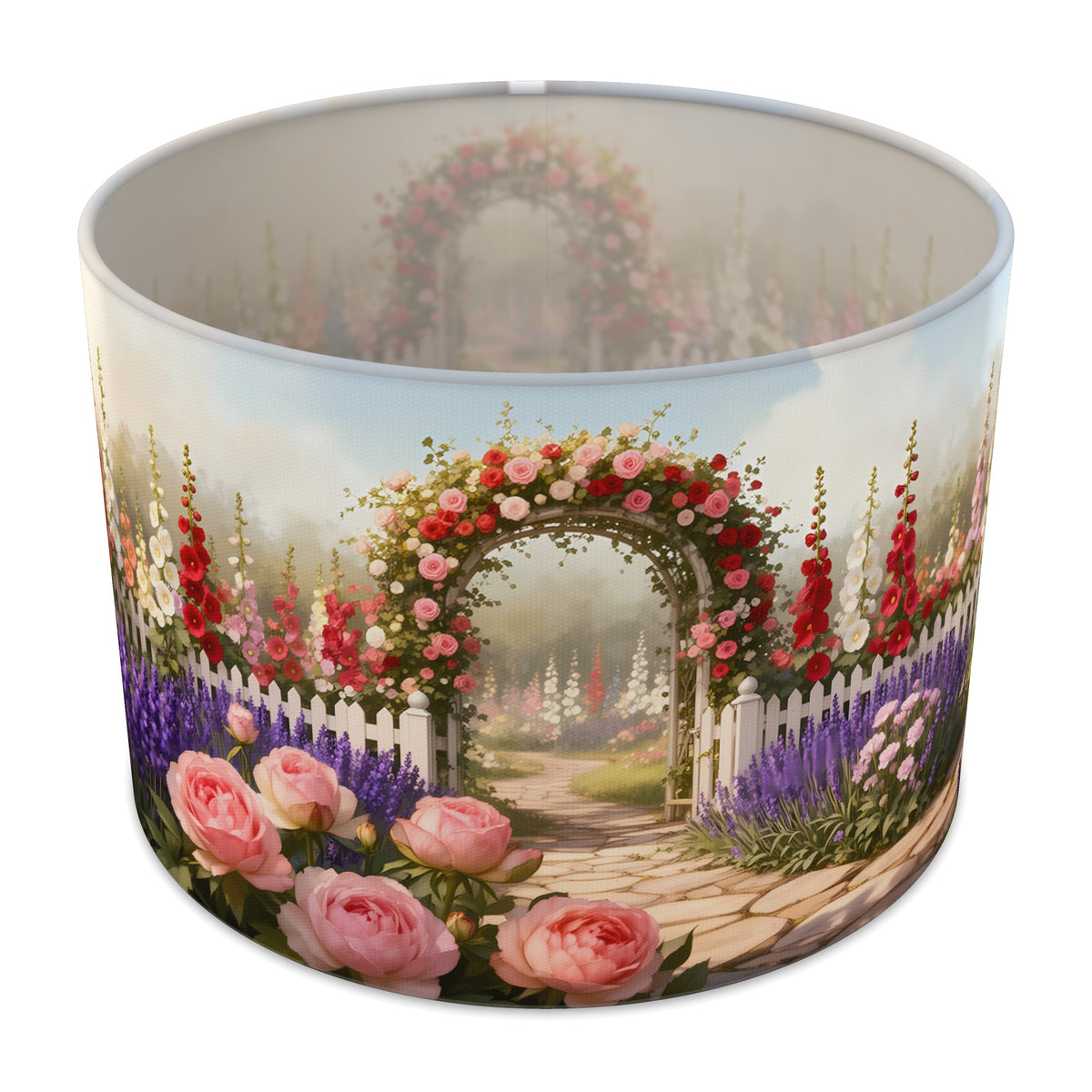 Cottage Garden Flower Meadow lampshade - 30cm x 21cm Table