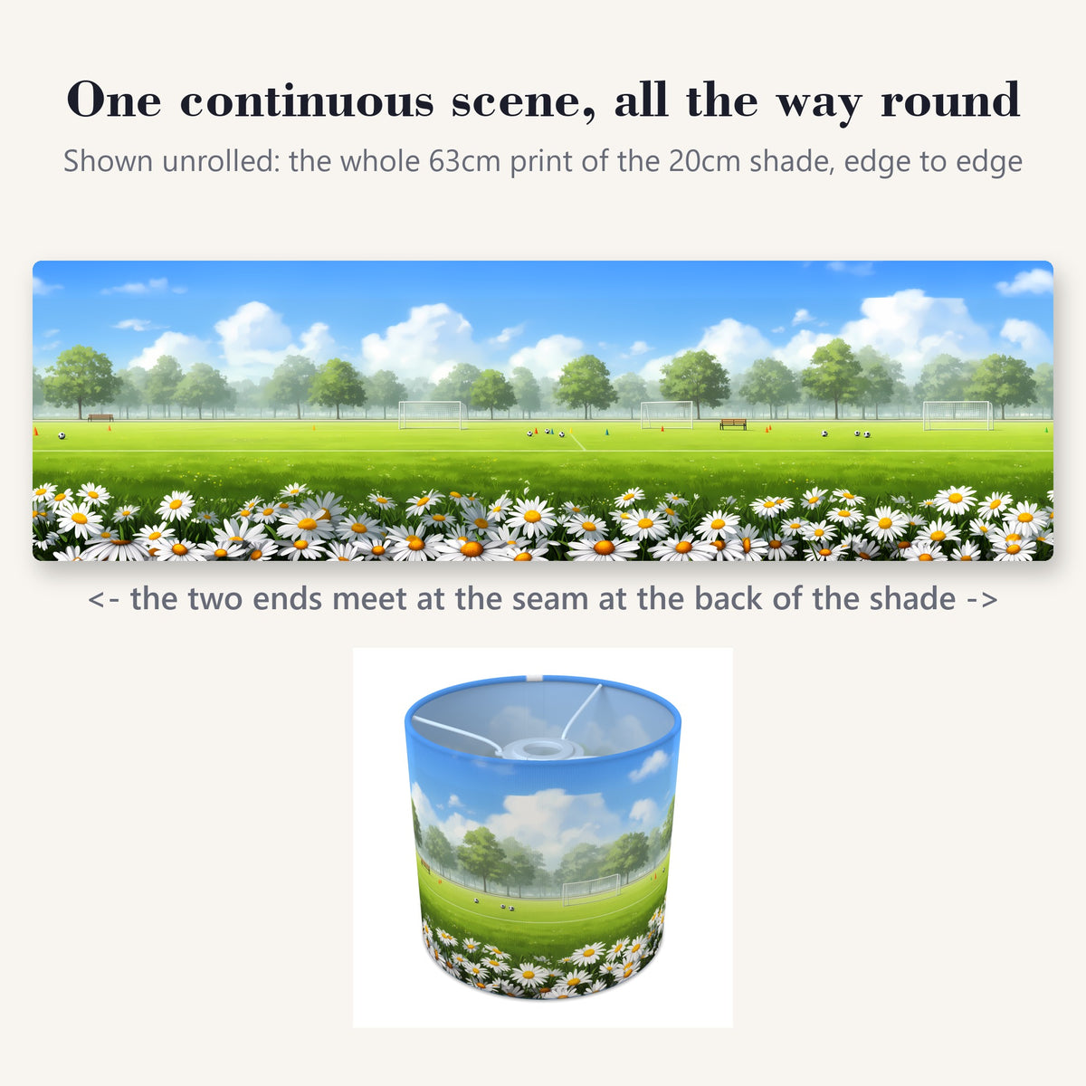 Match Day wraparound lampshade - Park Kickabout